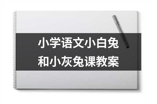 小学语文小白兔和小灰兔课教案