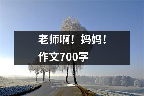 老师啊！妈妈！作文700字