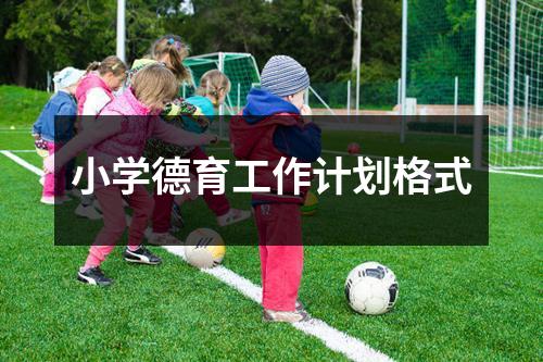 小学德育工作计划格式