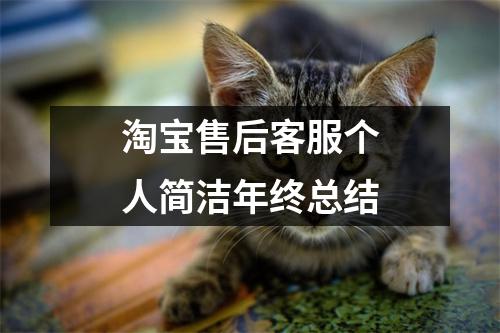 淘宝售后客服个人简洁年终总结