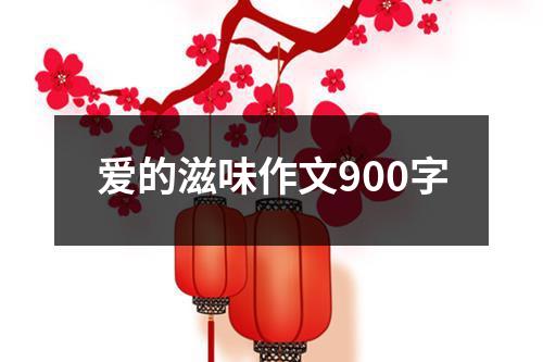 爱的滋味作文900字