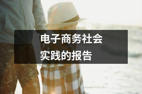 电子商务社会实践的报告