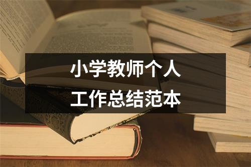 小学教师个人工作总结范本