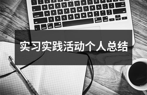 实习实践活动个人总结