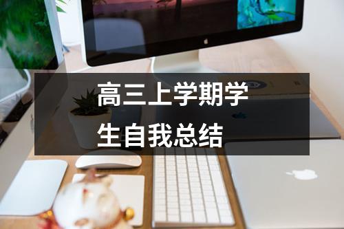 高三上学期学生自我总结