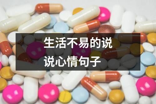 生活不易的说说心情句子