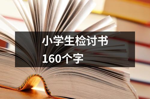 小学生检讨书160个字