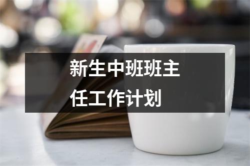 新生中班班主任工作计划