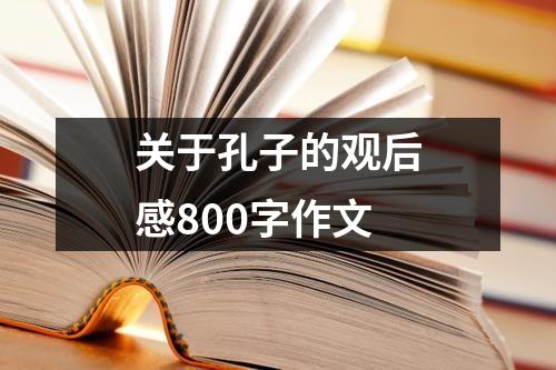 关于孔子的观后感800字作文