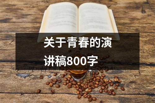 关于青春的演讲稿800字