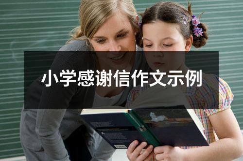 小学感谢信作文示例