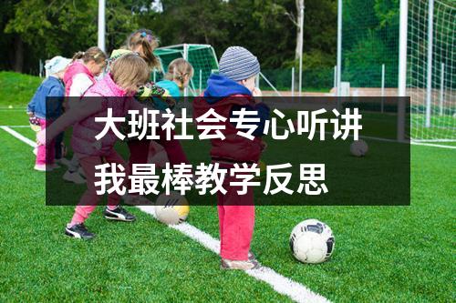 大班社会专心听讲我最棒教学反思