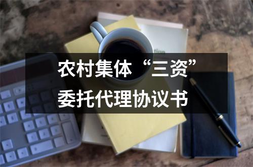 农村集体“三资”委托代理协议书