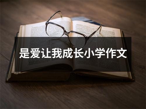 是爱让我成长小学作文