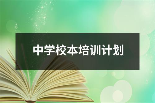 中学校本培训计划