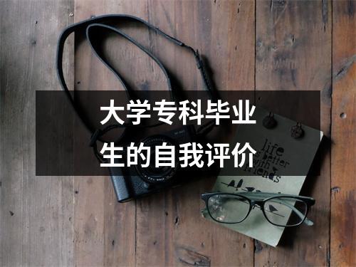 大学专科毕业生的自我评价