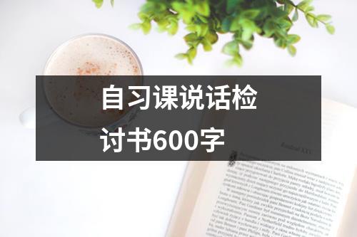 自习课说话检讨书600字