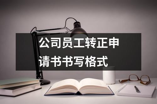 公司员工转正申请书书写格式