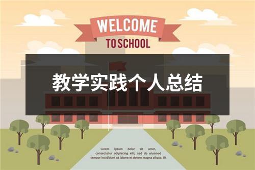 教学实践个人总结