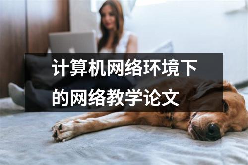 计算机网络环境下的网络教学论文