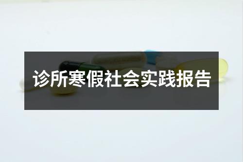 诊所寒假社会实践报告