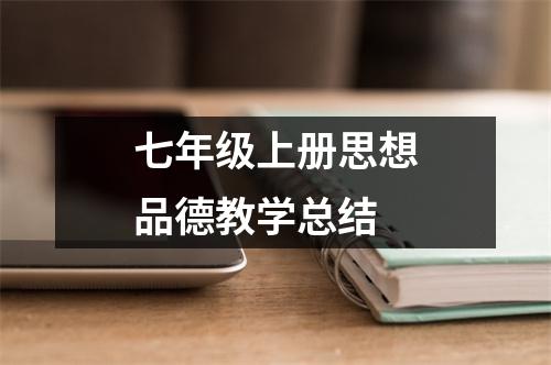 七年级上册思想品德教学总结