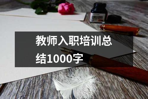 教师入职培训总结1000字