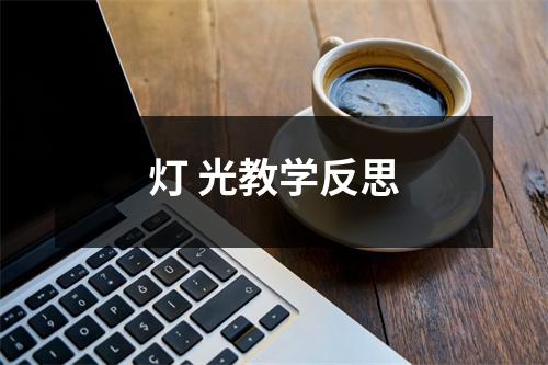 灯 光教学反思