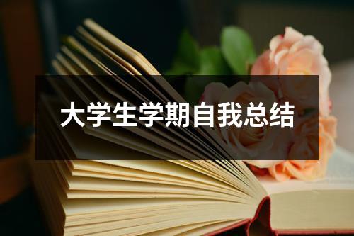 大学生学期自我总结