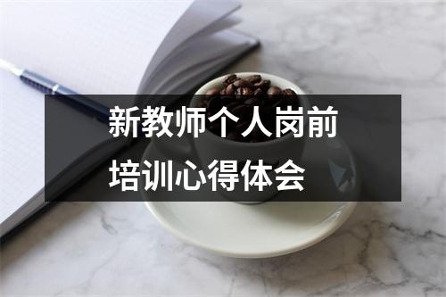 新教师个人岗前培训心得体会