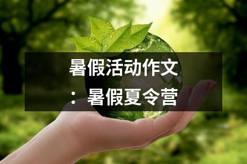 暑假活动作文：暑假夏令营