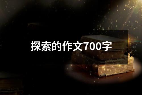 探索的作文700字