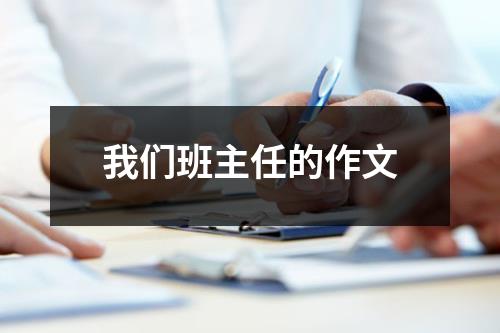 我们班主任的作文