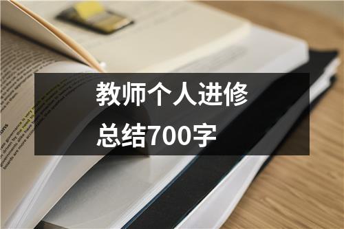 教师个人进修总结700字