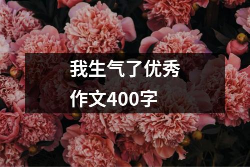 我生气了优秀作文400字