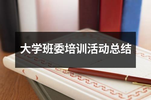 大学班委培训活动总结