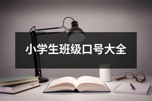 小学生班级口号大全