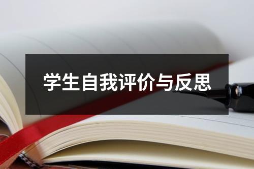 学生自我评价与反思