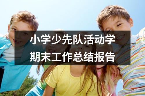 小学少先队活动学期末工作总结报告