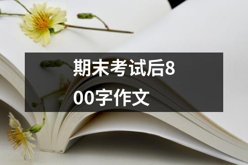 期末考试后800字作文