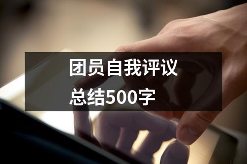 团员自我评议总结500字