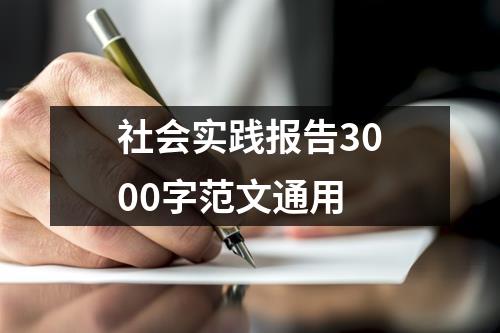 社会实践报告3000字范文通用