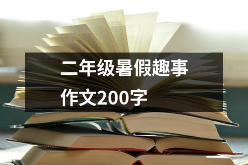 二年级暑假趣事作文200字