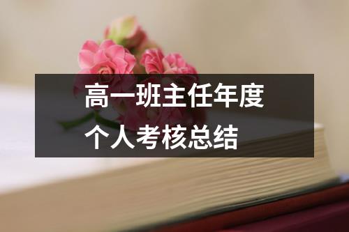 高一班主任年度个人考核总结