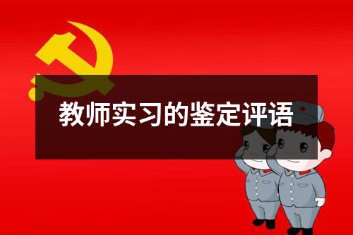 教师实习的鉴定评语