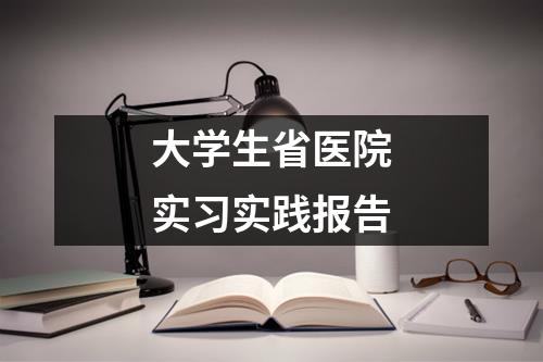 大学生省医院实习实践报告