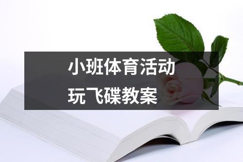 小班体育活动玩飞碟教案