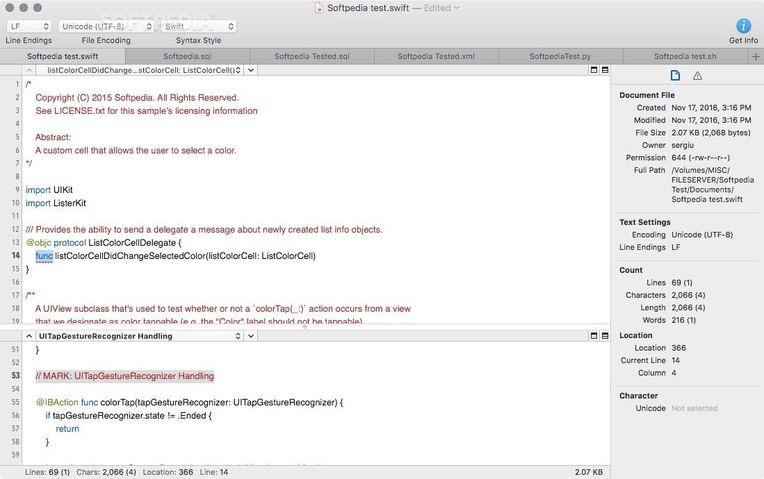 CotEditor: 轻量化而全面的文本编辑器